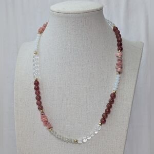 Artisan Quartz & Crystal Necklace D100